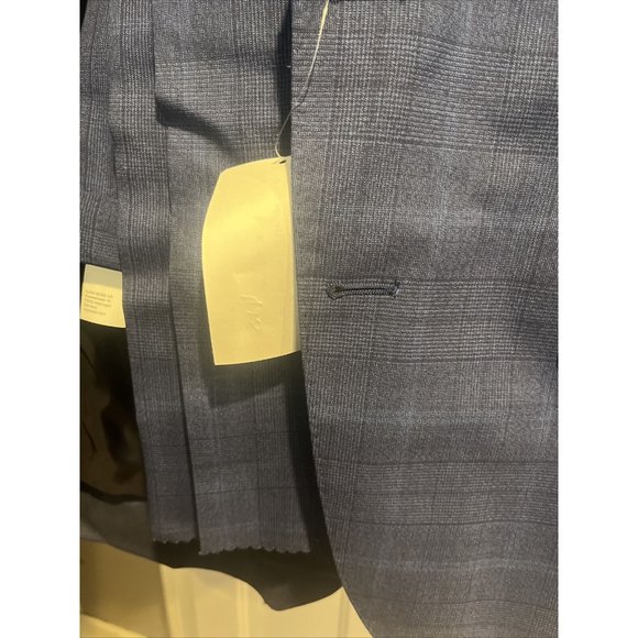 BOSS Huge Genius Wool Blue Tonal Slim Fit Suit Drago Super 160 42S US 52C IT - Picture 8 of 9